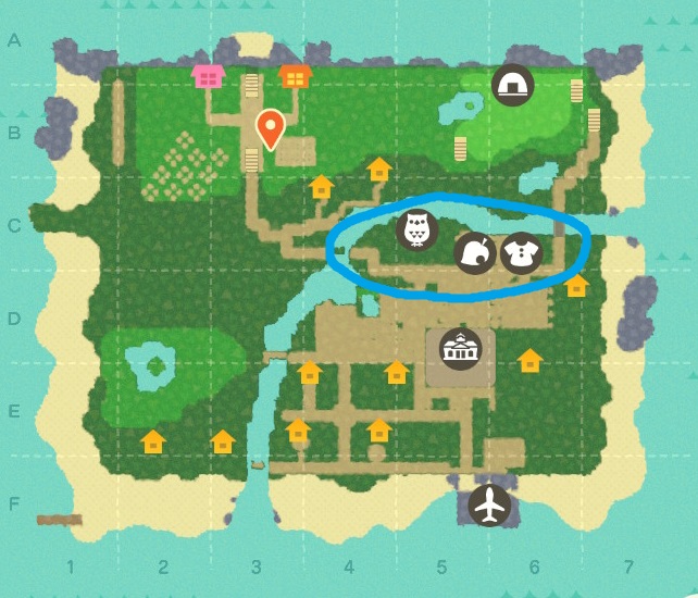 My map with a promenade circled