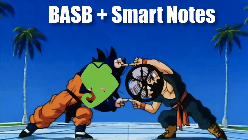 Parody of Dragonball fusion with evernote and roam research