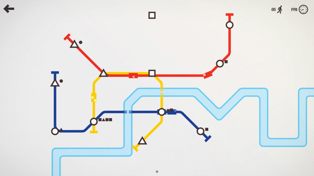 Screenshot from the game Mini Metro