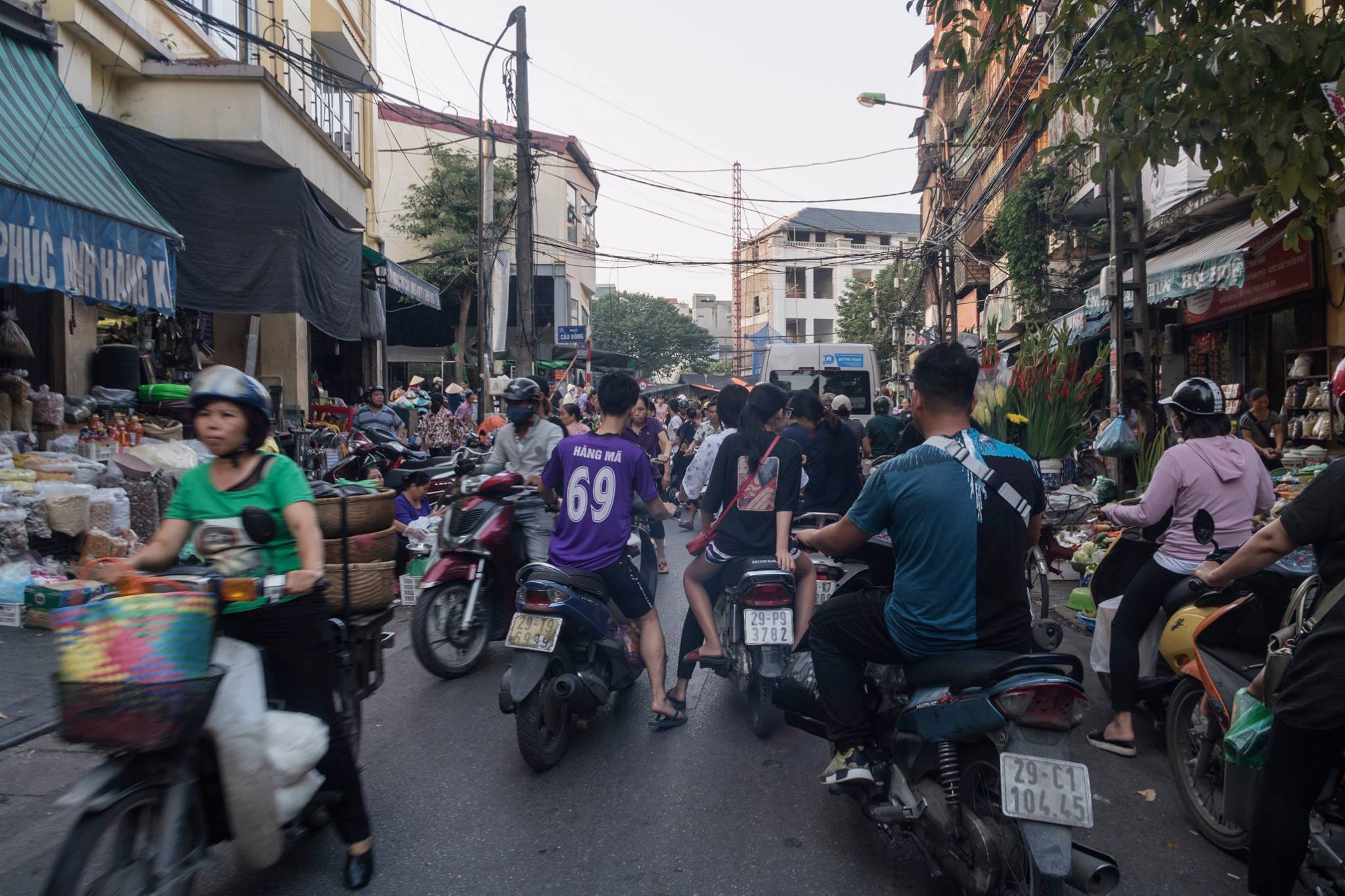 Motorbike traffic in Hanoi